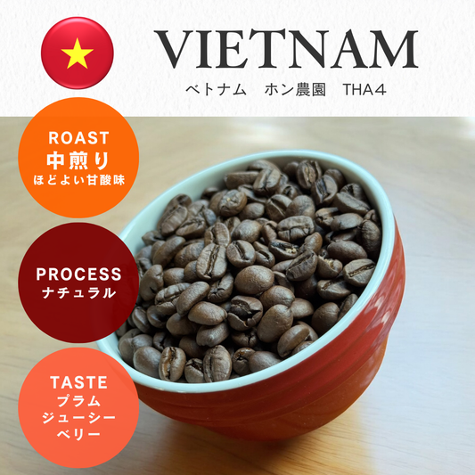 【数量限定】ベトナム ホン農園 THA4(中煎り)/100g
